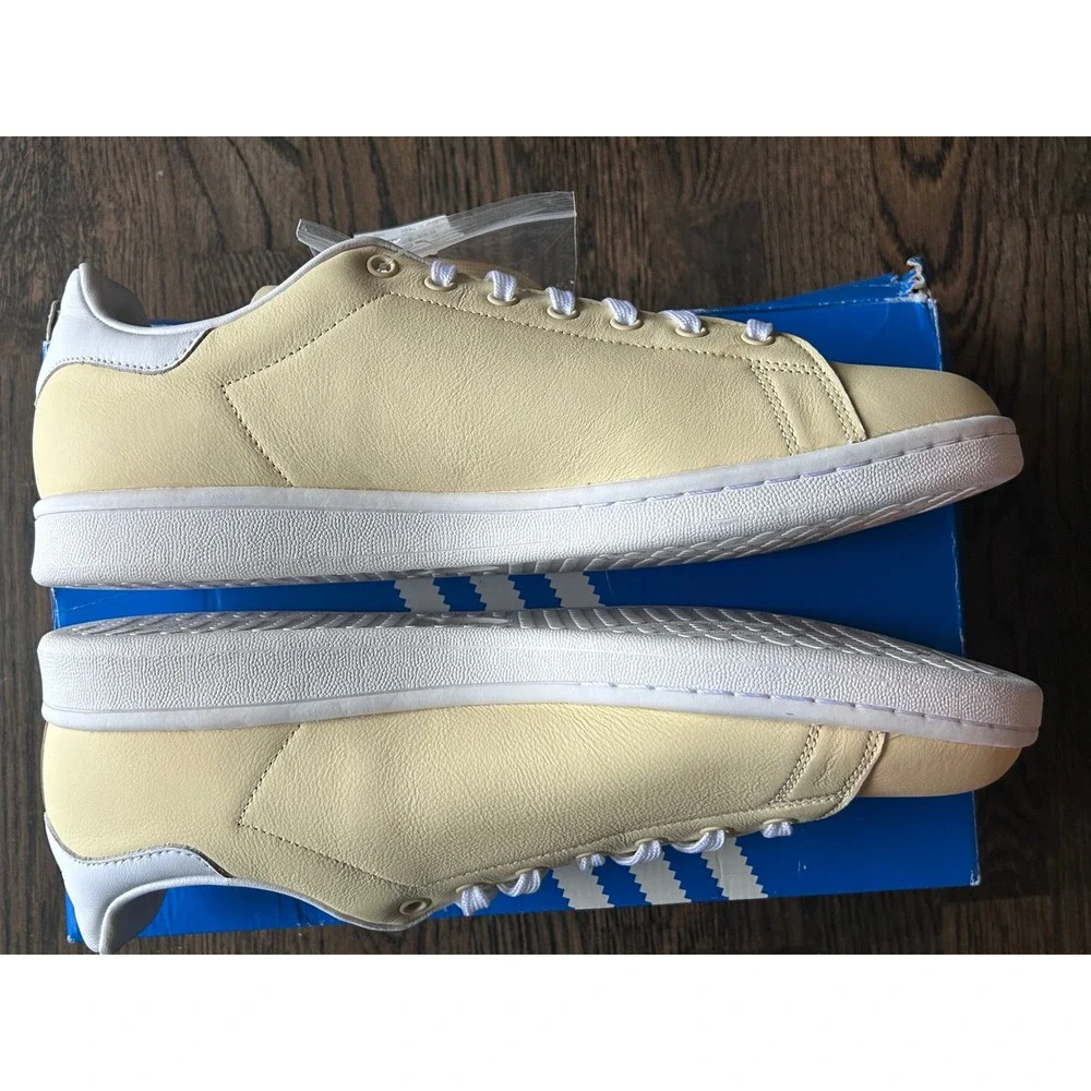 Adidas Stan Smith Mens Easy Yellow White Leather Sneakers BD7438 Size 13